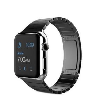 Bluesky Apple Watch Band, Stainless Steel Replacement Smart Watch Band Link Bracelet with Double Button Folding Clasp for 38mm Apple Watch All Models - Black Not Fit iWatch 42mm Version 2015 (Intl)  