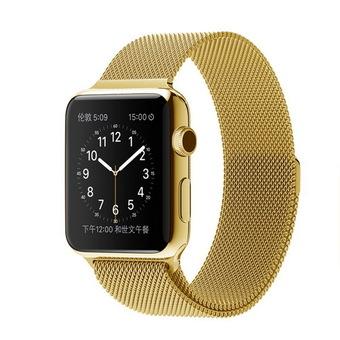 Bluesky Apple Watch Band, with Unique Magnet Lock, 38mm Loop Stainless Steel Bracelet Strap Band for Apple Watch 38mm All Models No Buckle Needed, Gold (Intl)  