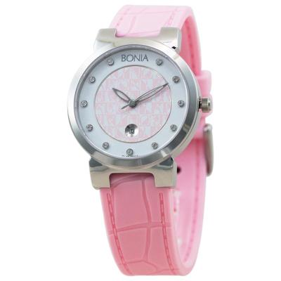 Bonia B10110-3377 Jam Tangan Wanita Silicone Strap - Pink