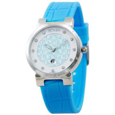 Bonia B10110-3387 Jam Tangan Wanita Silicone Strap - Blue