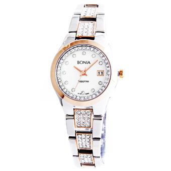 Bonia BNB10092-2617S Putih Rosegold - Jam Tangan Wanita - Stainless Steel  