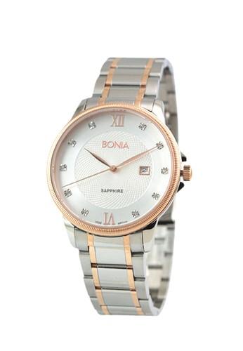 Bonia - Jam Tangan Pria - BPT220-1613 - Silver Rosegold