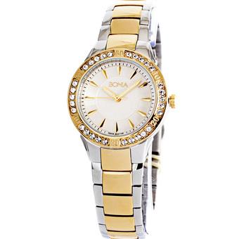 Bonia - Jam Tangan Wanita - Putih Gold - Stainless Steel - BNB10116-2152s  