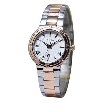 Bonia Jam Tangan Wanita Silver Rosegold Stainless Steel BN10152-2613S  