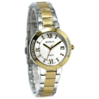 Bonia Rosso Jam Tangan Wanita Silver Gold Stainless Steel BN10164-2113S  