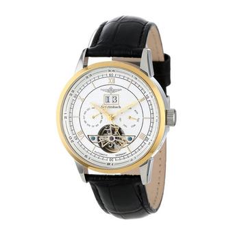 Breytenbach Men's BB8645WG Classic Analog Enamel Bezel Watch - Hitam - Leather Crocodile  