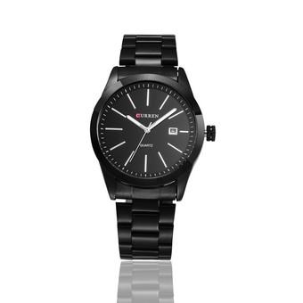 CURREN Men Military Auto Date Waterproof Watch (Black+White)- Intl  