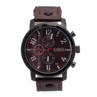 CURREN Men's Casual Fashion Quartz Analog Sport Waterproof Watch (Brown)- Intl  