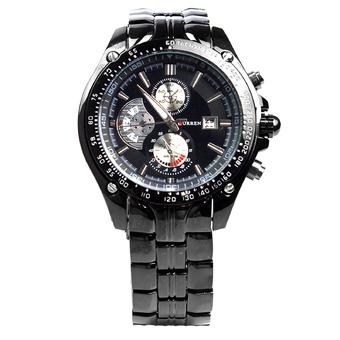 CURREN Men's Stainless Steel Strap Watch (Black) - Intl  