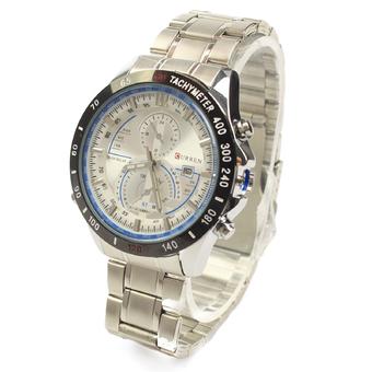 CURREN Men's Stainless Steel Strap Watch (White)- Intl  