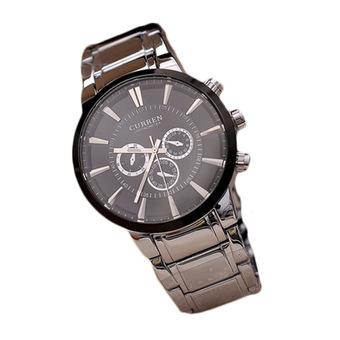 CURREN Men's Stainless Steel Watches Luxury Quartz Watche 8001A Black  