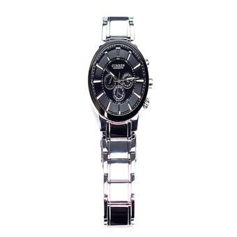 CURREN Waterproof Steel Big Dial Quartz Wrist Watch (Black)- Intl  