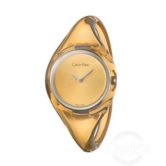 Calvin Klein K4W2MXF6 Honey Yellow Translucent Bangle Ladies Watch (Intl)  