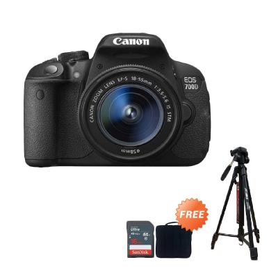 Canon 700d 18-55 IS STM + Tripod Takara 203 + Tas Kamera Canon + Sandisk 16 GB