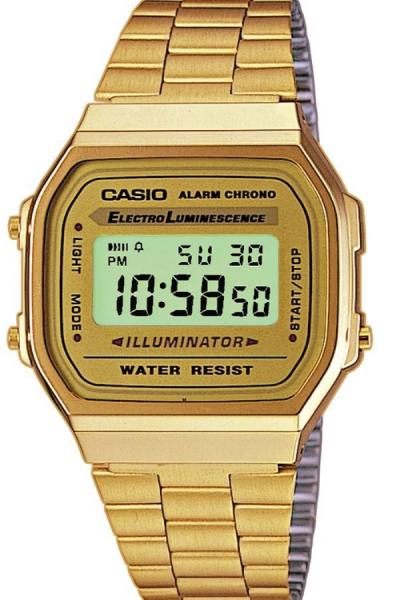 Casio A-168WG-9W - Jam Tangan Wanita - Gold - Tali Rantai