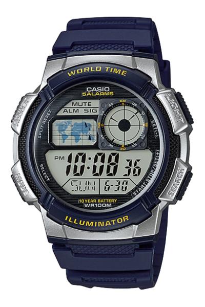 Casio AE-1000W-2A - Jam Tangan Pria - Biru - Tali Karet