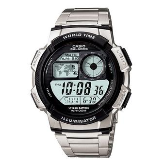 Casio AE-1000WD-1AV - Jam Tangan Pria - Silver - Stainless Steel  