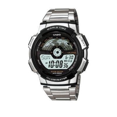 Casio AE-1100WD-1AVDF Jam Tangan Pria Stainless Steel - Hitam