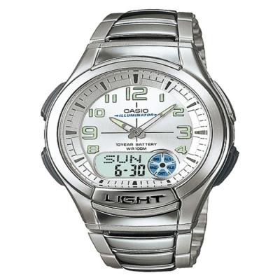 Casio AQ-180WD-7B Jam Tangan Pria Stainless Steel - Silver