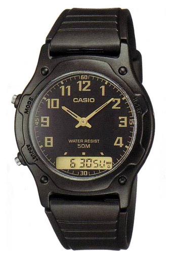 Casio AW-49H-1B Analog Digital - HItam  