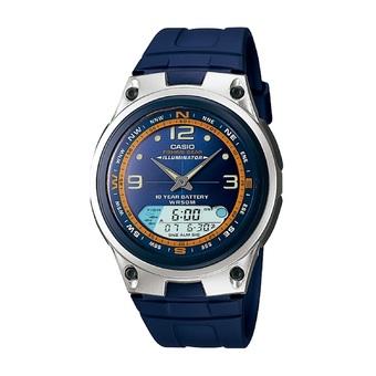 Casio Analog Digital Fishing Gear Watch AW-82H-2AVDF - Jam Tangan Pria - Karet - biru  