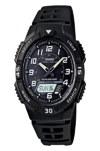 Casio Analog Digital Jam Tangan Pria - Hitam - Strap Karet - AQ-S800W-1B  