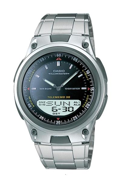 Casio Analog Digital Watch AW-80D-1AVDF Jam Tangan Pria Strap Stainless Steel - Silver