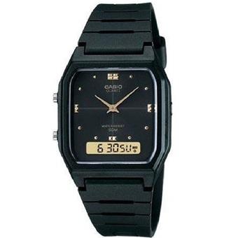 Casio Analog Digital Watch Jam Tangan Unisex - Hitam - Strap Karet/Resin - AW-48HE-1AVDF  