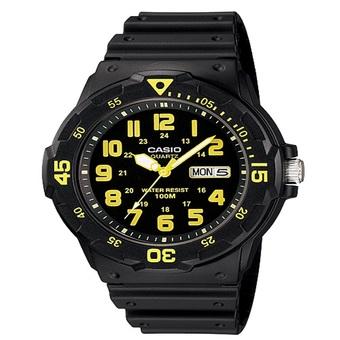 Casio Analog Jam Tangan Pria - Hitam - Strap Karet - MRW-200H-9B  