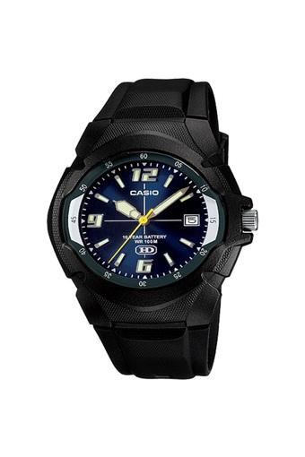 Casio Analog Jam Tangan Pria - Hitam - Strap Karet - MW-600F-2A  