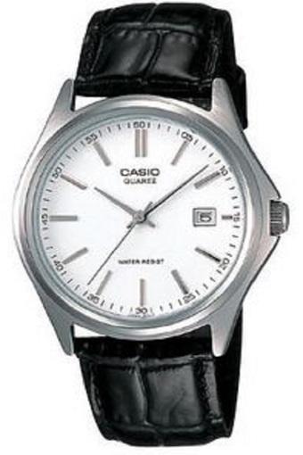 Casio Analog Jam Tangan Pria - Hitam - Strap Kulit - MTP-1183E-7A  