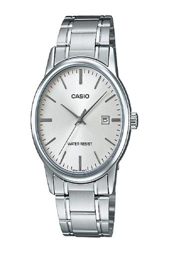 Casio Analog Jam Tangan Pria - Putih - Strap Rantai - MTP-V002D-7A  