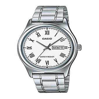 Casio Analog Jam Tangan Pria - Silver - Strap Rantai - MTP-V006D-7B  