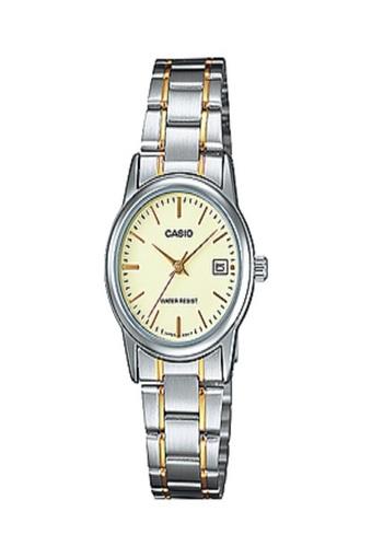 Casio Analog Jam Tangan Wanita - Gold Kombinasi - Strap Rantai - LTP-V002SG-9A  