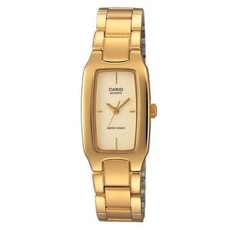 Casio Analog Jam Tangan Wanita - Gold - Strap Rantai - LTP-1165N-9C  