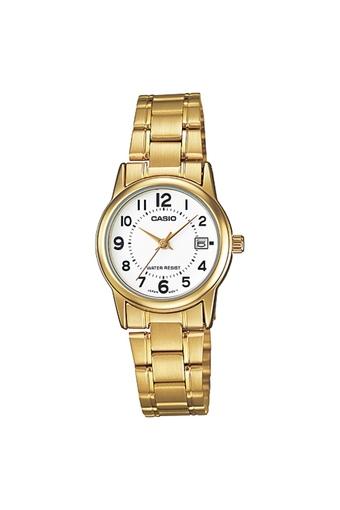 Casio Analog Jam Tangan Wanita - Gold - Strap Rantai - LTP-V002G-7B  