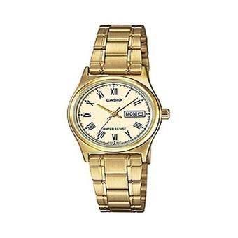 Casio Analog Jam Tangan Wanita - Gold - Strap Rantai - LTP-V006G-9B  