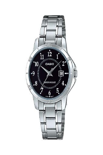 Casio Analog Jam Tangan Wanita - Hitam - Strap Rantai - LTP-V004D-1B  