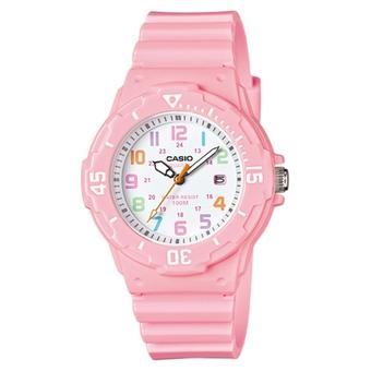 Casio Analog Jam Tangan Wanita - Merah Muda - Strap Karet - LRW-200H-4B2  