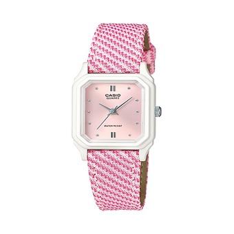 Casio Analog Jam Tangan Wanita - Merah Muda - Strap Kulit - LQ-142LB-4A2  