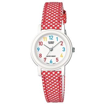 Casio Analog Jam Tangan Wanita - Merah - Strap Kulit - LQ-139LB-4B  