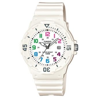 Casio Analog Jam Tangan Wanita - Putih - Strap Karet - LRW-200H-7B  