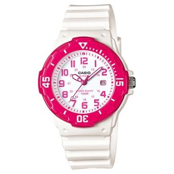 Casio Analog Jam Tangan Wanita - Putih - Strap Karet - LRW-200H-4B  