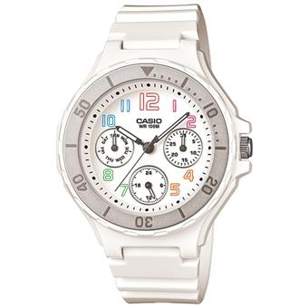 Casio Analog Jam Tangan Wanita - Putih - Strap Karet - LRW-250H-7B  