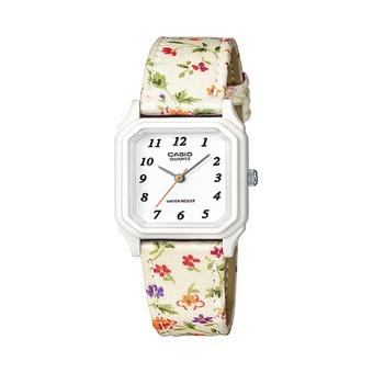 Casio Analog Jam Tangan Wanita - Putih - Strap Kulit - LQ-142LB-7B  