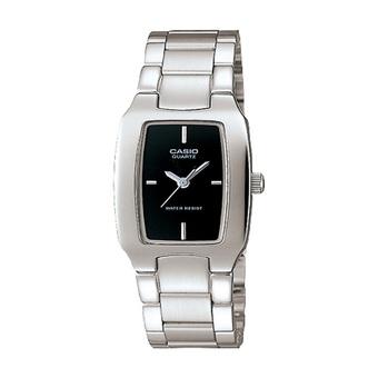 Casio Analog Jam Tangan Wanita - Silver - Strap Rantai - LTP-1165A-1C  