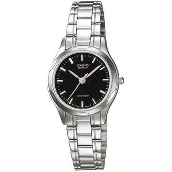 Casio Analog Jam Tangan Wanita - Silver - Strap Rantai - LTP-1275D-1A  