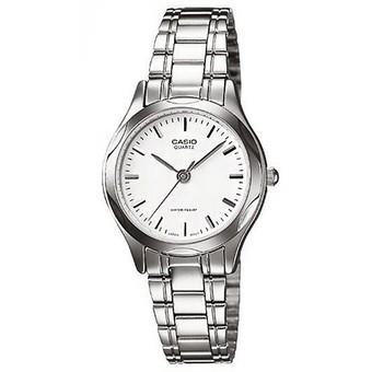 Casio Analog Jam Tangan Wanita - Silver - Strap Rantai - LTP-1275D-7A  