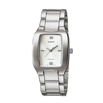 Casio Analog Jam Tangan Wanita - Silver - Strap Rantai - LTP-1165A-7C2  