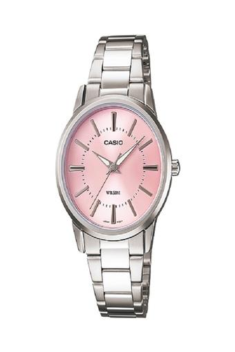 Casio Analog Jam Tangan Wanita - Silver - Strap Rantai - LTP-1303D-4A  